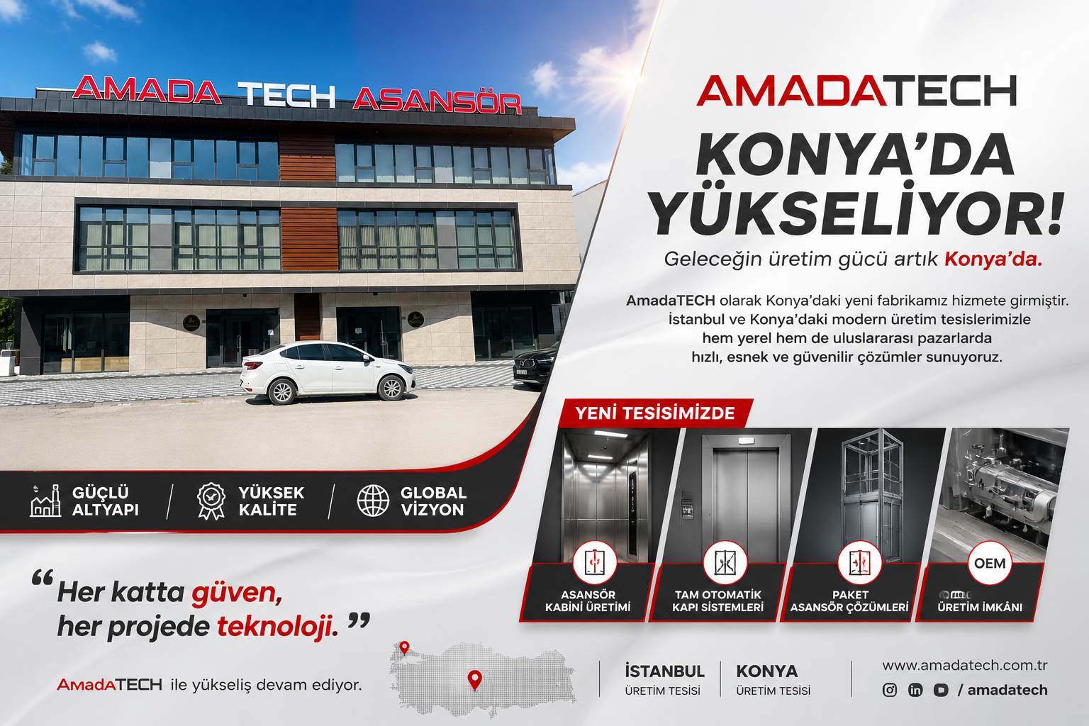 AmadaTECH Konya News About Us Kalite Politikamız - Our Konya Plant Has Begun Operations Ürünlerimiz